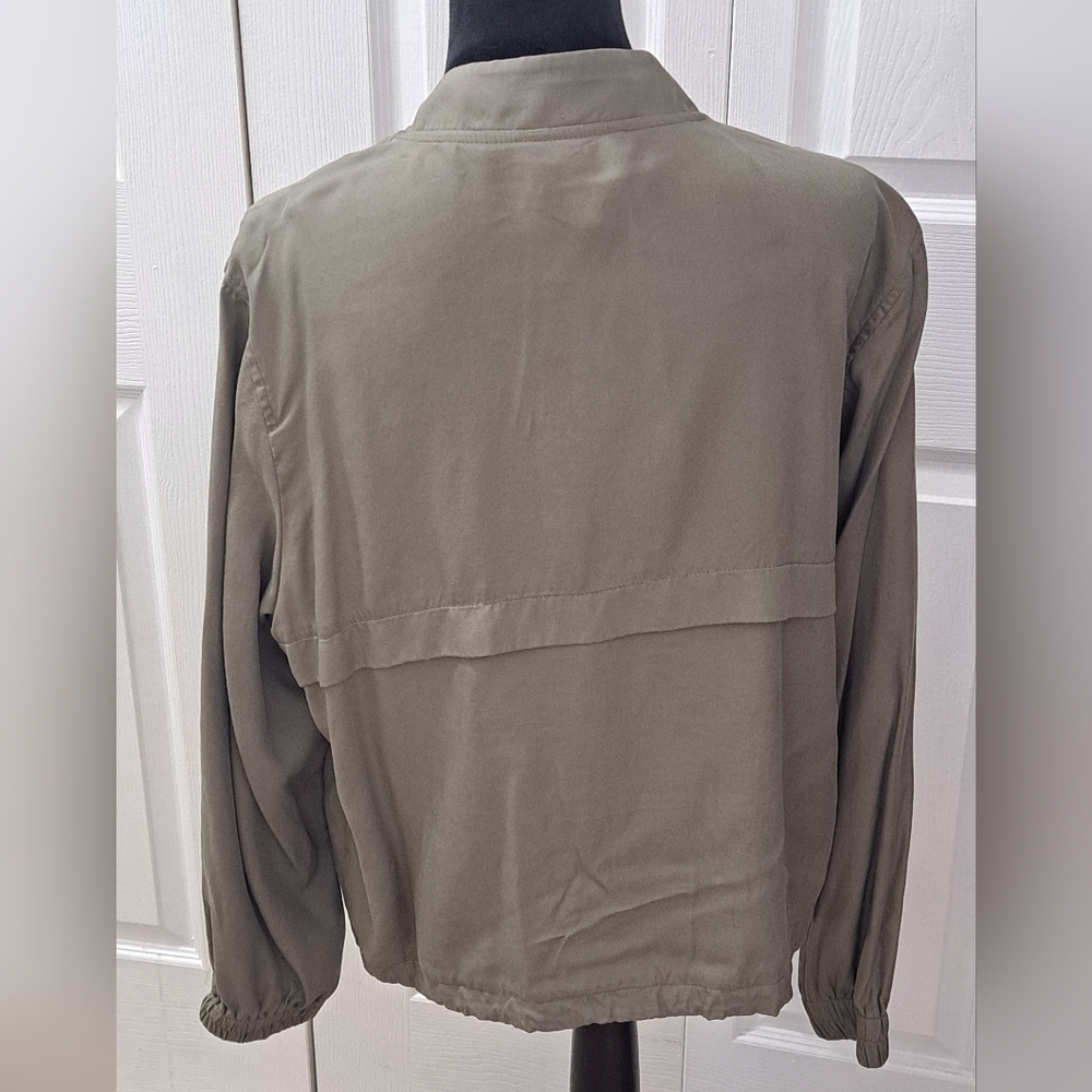 Addition Elle Olive Green Zip Up Jacket    Size 1X - Picture 4 of 13